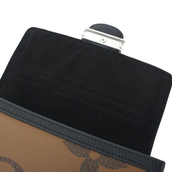 Louis Vuitton Giant Reverse monogram  Dauphine MM Monogram Shoulder Bag Brown - Picture 9 of 12